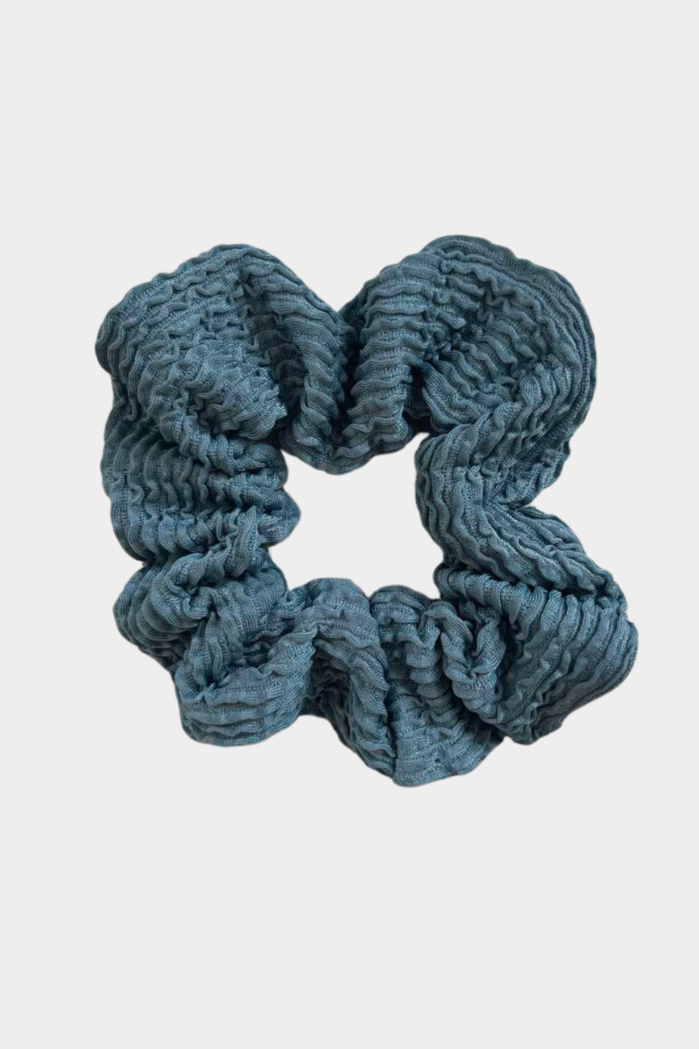 Crinkle Scrunchie Steel Blue
